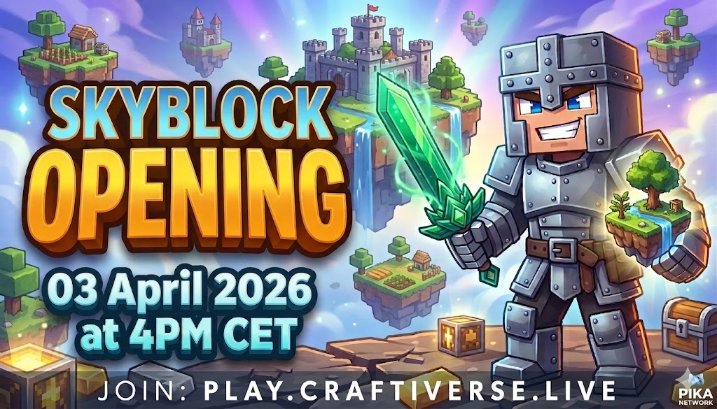 Craftiverse Skyblock is Officially OPEN ☁️